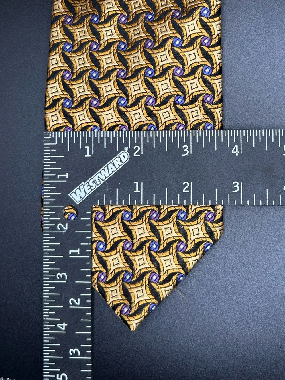JZ Richard’s 100% Silk Tie - Gold, Blue, Purple